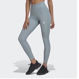 Adidas Originals Women's Adicolor Essentials Almost Blue Leggings Size L EUC